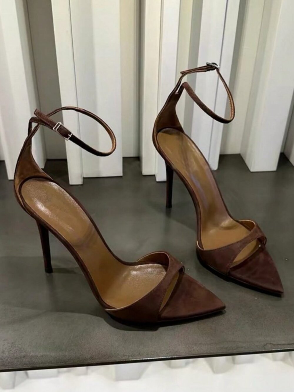 Brown Basics Women's  Pointed Toe High Heels
